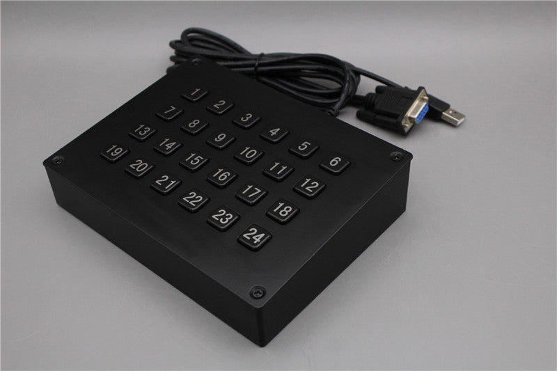 D-8236 Customized 24 Keys Desktop Metal Industrial Numeric Keyboard For Machinery Equipment