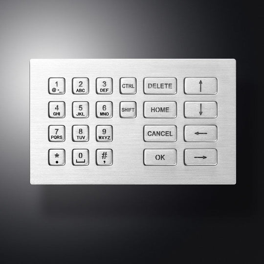 D-8932 Backlight 22 Keys Metal Numeric Keypads With Backlight