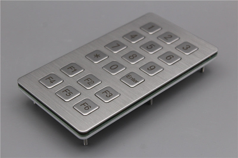D-8909 18 Keys Rugged Vandal Proof Metal Industrial Numeric Keypad