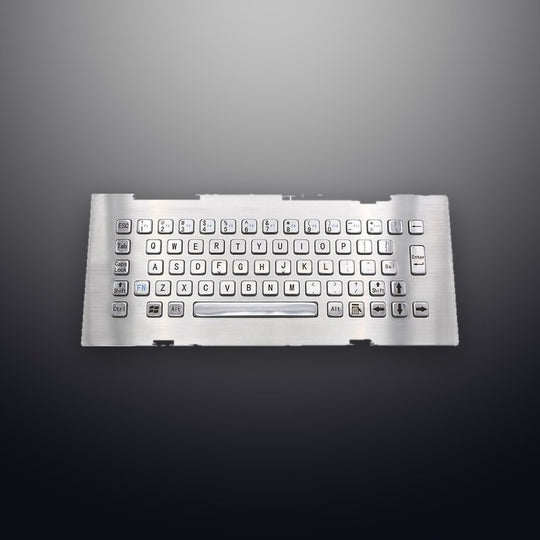 D-8641 IP65 Kiosk Metal Rugged Keyboard Metal With 65 Keys Vandal Proof Stainless Steel Industrial Keypad For Ticket Vending Machine