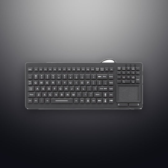 IP68 Waterproof Silicone Keyboard with Touchpad and Numeric Keypad