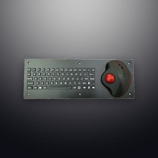 D-8675-5 Industrial Keyboard With Ergonomic Trackball