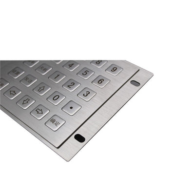 D-8268A Custom 25 Keys Industrial Keypad Stainless Steel Panel Mount Waterproof Metal Keyboard For Control Workstation System