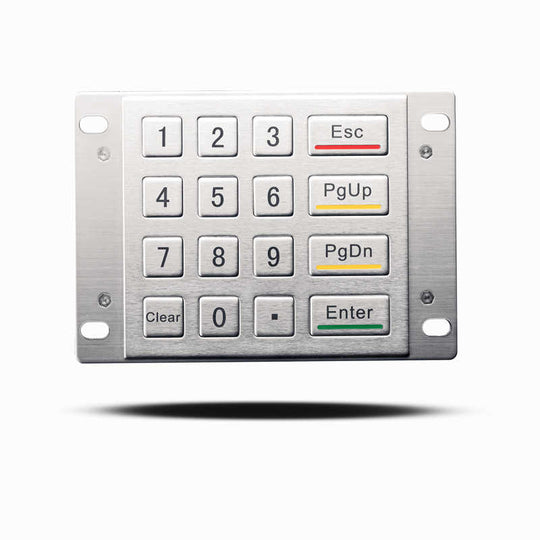 D-8204E 16 Keys Kiosk Panel Mount Vandal Proof Rugged Metal Stainless Steel Keypad