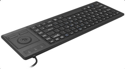 D-87B Wired USB PS2 Plastic Industrial Keyboard With Integrated Trackball Used For CNC Server Room Cabinet Kiosk
