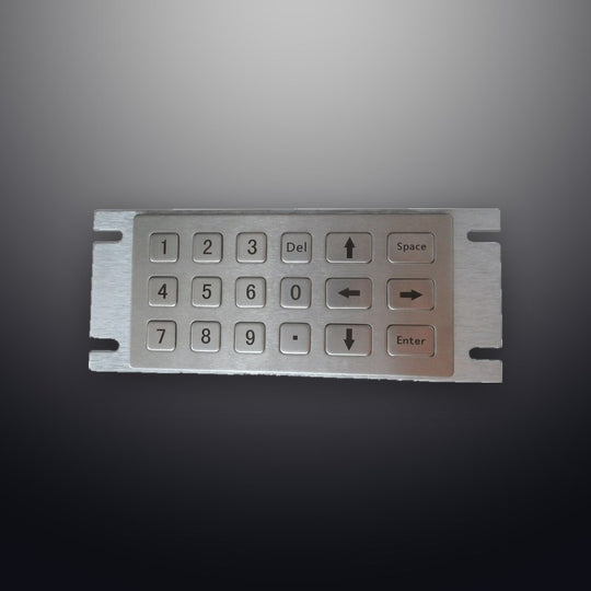 D-8206 Custom 18 Keys Rugged Vandal Proof 304 Metal Stainless Steel Keypad For Kiosk Vending Machine