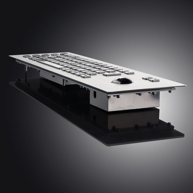 D-8615 Customized IP65 Waterproof Stainless Steel Rugged Keyboard With Trackball Suit For CNC Machine Industry