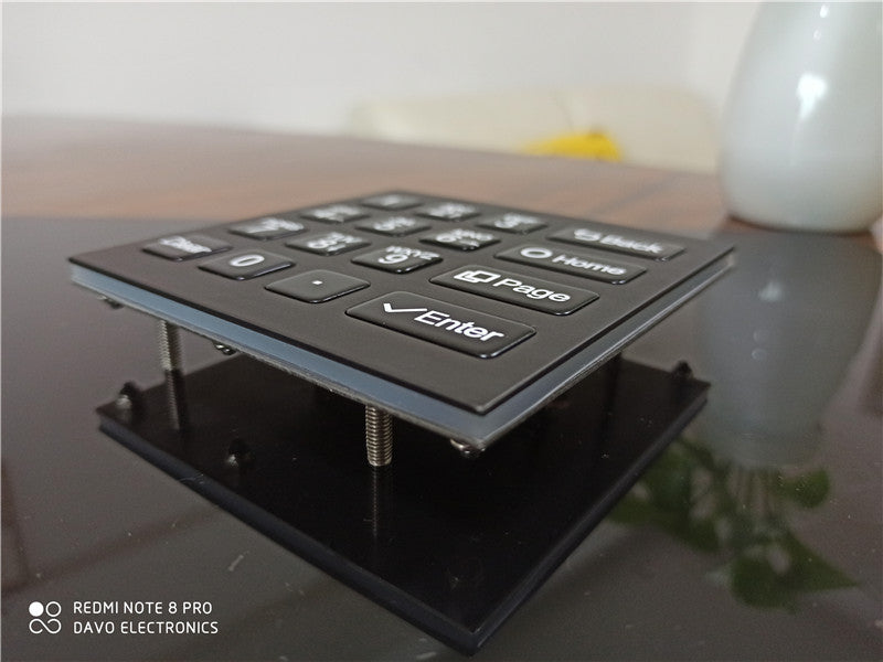 D-8201F-B Black 4X4 IP65 Waterproof Industrial Metal Keypad Stainless Steel Keyboard for Access control ATM Terminal Vending Machine