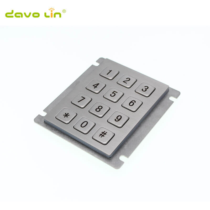 D-8208J-1 Rugged Stainless Steel 12 Keys Access Control Metal Keypad For ATM kiosk