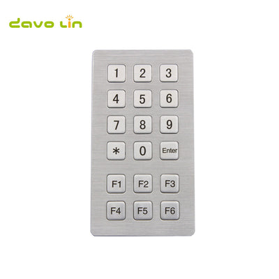 D-8909 18 Keys Rugged Vandal Proof Metal Industrial Numeric Keypad