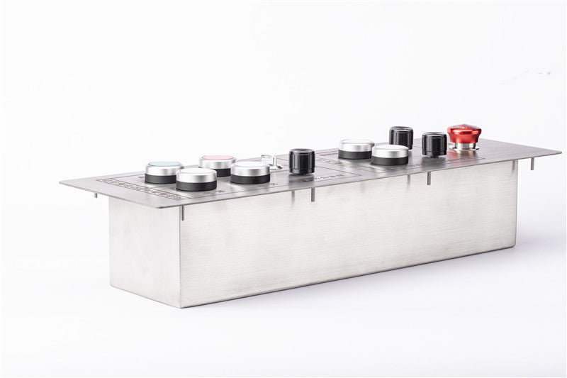 Control Panel With Emergency Stop, Start And Knobs, Illuminated Switches