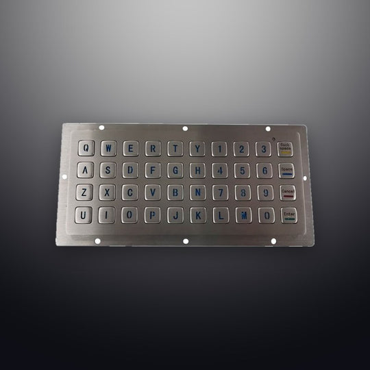 D-8933 DAVO 40 keys Rear Panel Mount Numeric Keyboard Stainless Steel Industrial Metal keypad With Backlight