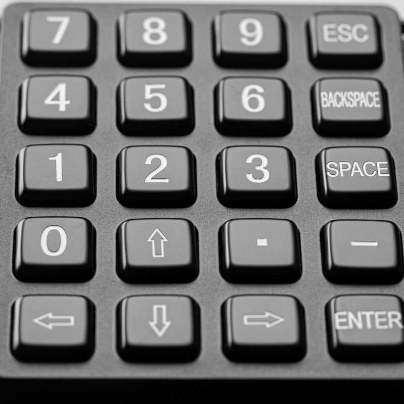 D-82118 Customized Layout Black Metal Keypad With 20 Keys