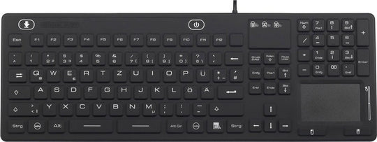 Industrial Silicone Full Size Medical keyboard IP68 Waterproof