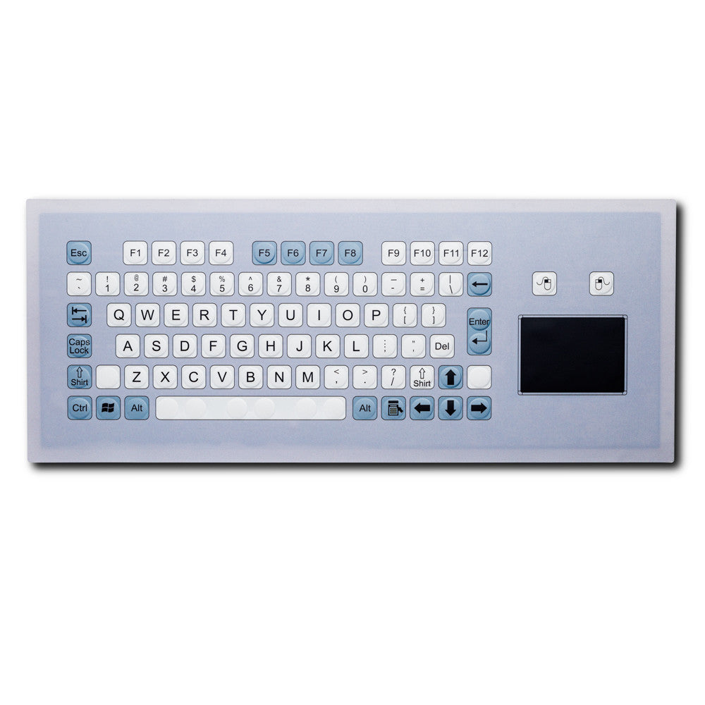 D-8765 IP67 Waterproof Industrial Metal Medical Grade Flat Keys Membrane Keyboard With Touchpad