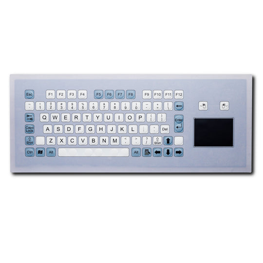 D-8765 IP67 Waterproof Industrial Metal Medical Grade Flat Keys Membrane Keyboard With Touchpad