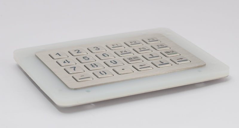 D-89138 24 Keys IP65 Waterproof Rugged Metal Keypad With Backlight, USB Interface