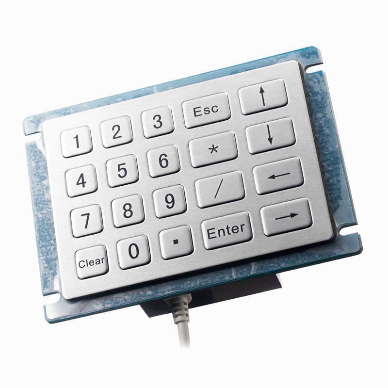 D-8210 4*5 20 keys waterproof IP54 Industrial Metal keypads stainless steel keypads for kiosk