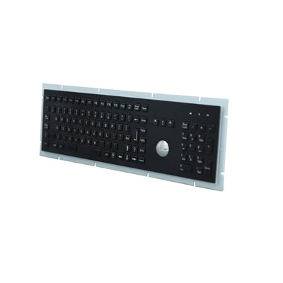 D-8605B Waterproof Black Metal Panel Mount Keyboard With Trackball Function Keys And Number Keypad