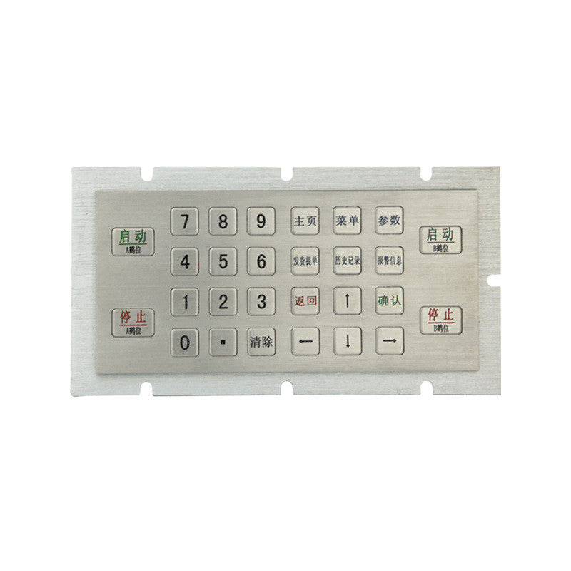 D-8237 28 Keys Waterproof Stainless Steel Metal Numeric Keypad For Industrial Machine