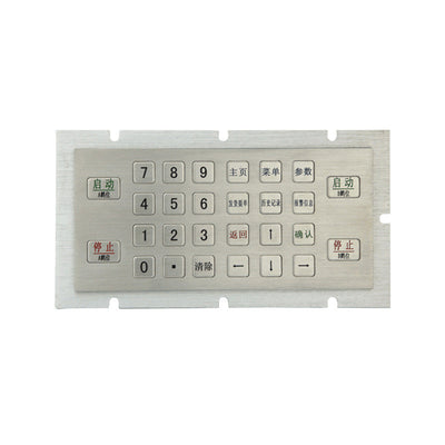 D-8237 28 Keys Waterproof Stainless Steel Metal Numeric Keypad For Industrial Machine