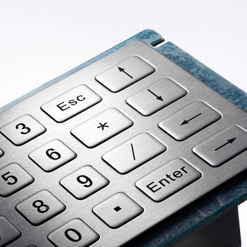 D-8210 4*5 20 keys waterproof IP54 Industrial Metal keypads stainless steel keypads for kiosk