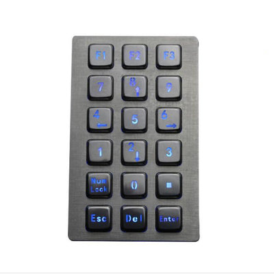 D-8292 18 Keys Rugged Vandal Proof Keyboard Backlight Metal Industrial Numeric Keypad