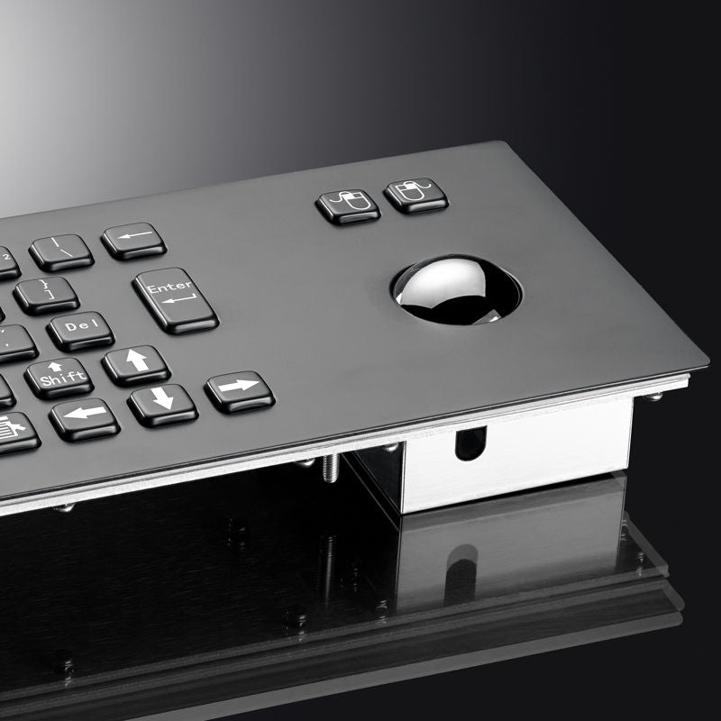 D-8603B Black Metal PC Keypad Terminal keyboard Vandal Proof Rugged Panel Mount Stainless Steel Keyboard For Self Service Kiosk