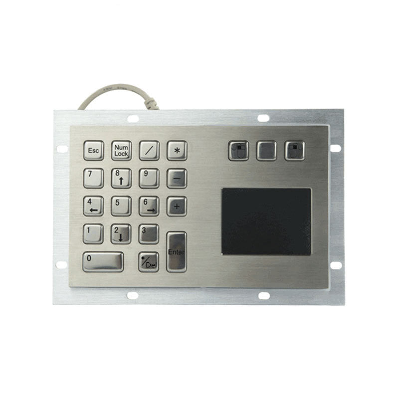D-8405T Waterproof IP65 Panel Mount Stainless Steel 18 Buttons Metal Numeric Keypad with Trackpad Integrated