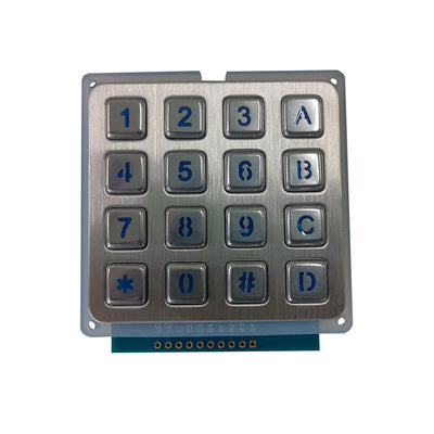 D-87158 16 Keys Mini Compact Panel Mount Metal Keypad For Password Unlock Door System