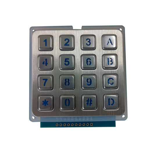 D-87158 16 Keys Mini Compact Panel Mount Metal Keypad For Password Unlock Door System