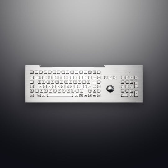 D-8605A Front Panel Mount 106 Keys Industrial Metal Stainless Steel Keyboard With Trackball And Number Keypad
