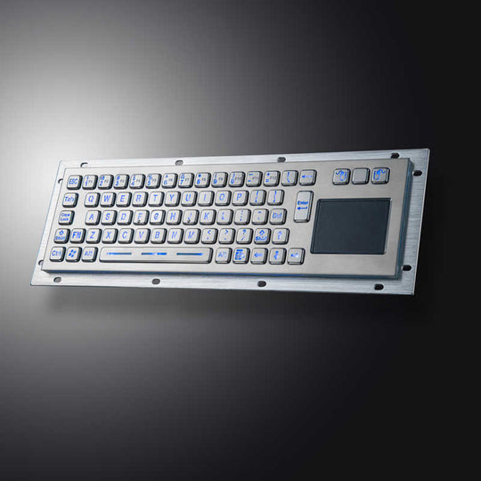 D-8635T Backlight Metal Industrial Touchpad illuminated Keyboards Brushed Stainless Steel Backlit Keyboard For Kiosks Bank CNC Machine