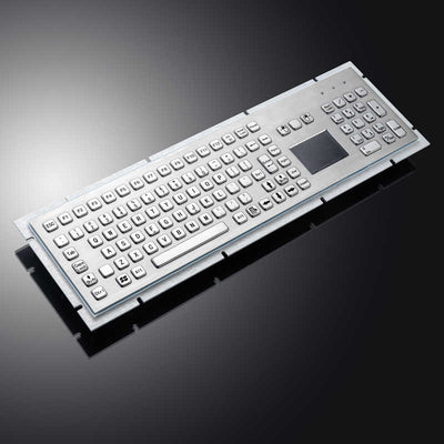 D-8605T 106 Keys All-In-One Industrial Metal Kiosk Full Size Stainless Steel Touchpad Keyboard With Numeric Keypad