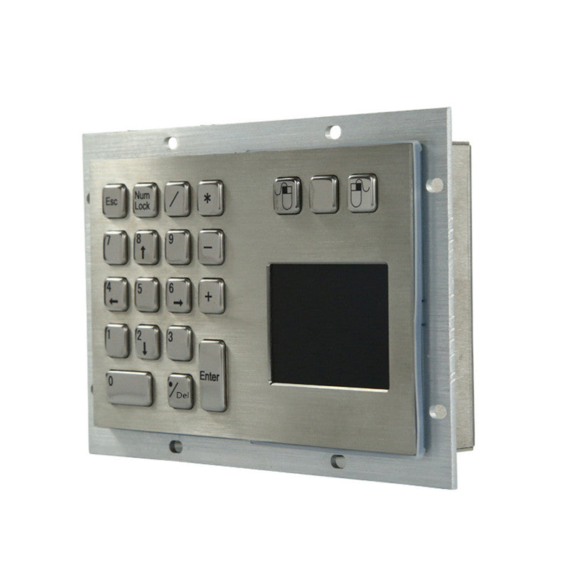 D-8405T Waterproof IP65 Panel Mount Stainless Steel 18 Buttons Metal Numeric Keypad with Trackpad Integrated