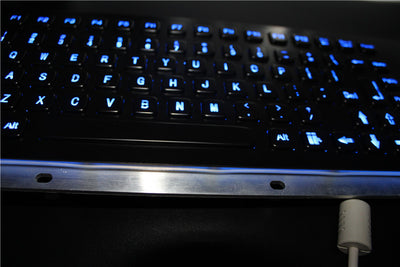 D-8625B Backlight Black Backlight Industrial Metal Keyboard With Numeric Keypad