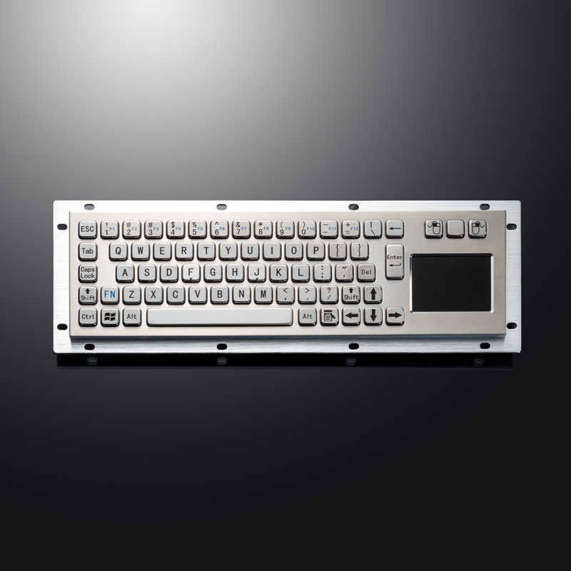 D-8635T Custom Metal Button Industrial Touchpad Keyboards Brushed Stainless Steel Keyboard For Kiosks Banking CNC Machine
