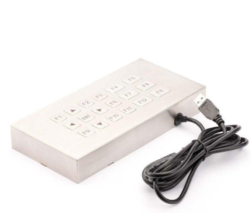 D-8206 DESK Custom 18 Keys Desktop Rugged Vandal Proof Stainless Steel Metal Keypad