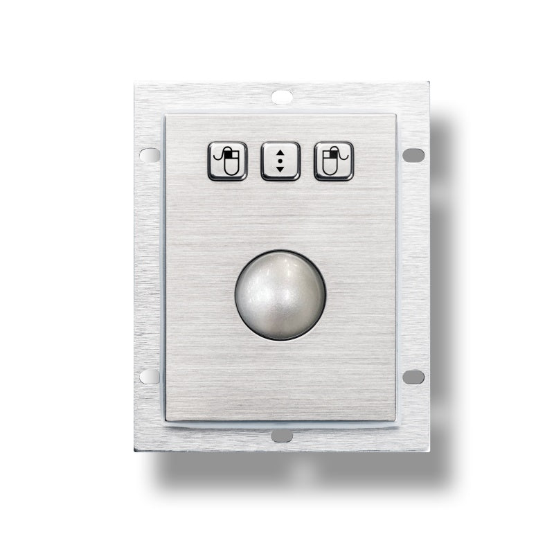D-8302-OTB IP65 Waterproof Panel-Mount Optical Trackball Mouse – Durable and Reliable for Industrial Use