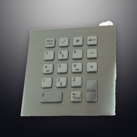 D-89202 18 Keys Front Panel Mount IP65 Compact Vandal Proof Stainless Steel Metal Numeric Keypad