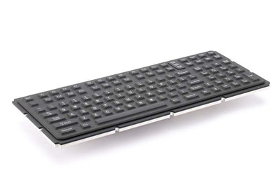 D-6210 IP66 Waterproof Backlight Durable Coating Antimicrobial Sealed Ruggedized Industrial Silicone Rubber Keyboard With Metal Base Plate