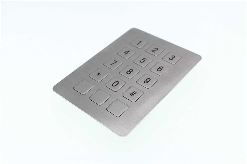 D-8225A 15 keys Industrial Metal Stainless Steel Keypad