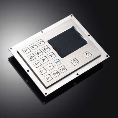D-8405A IP65 Waterproof 15 Keys Industrial Metal Keyboard With Touchpad For Mine Ex-proof Control Box