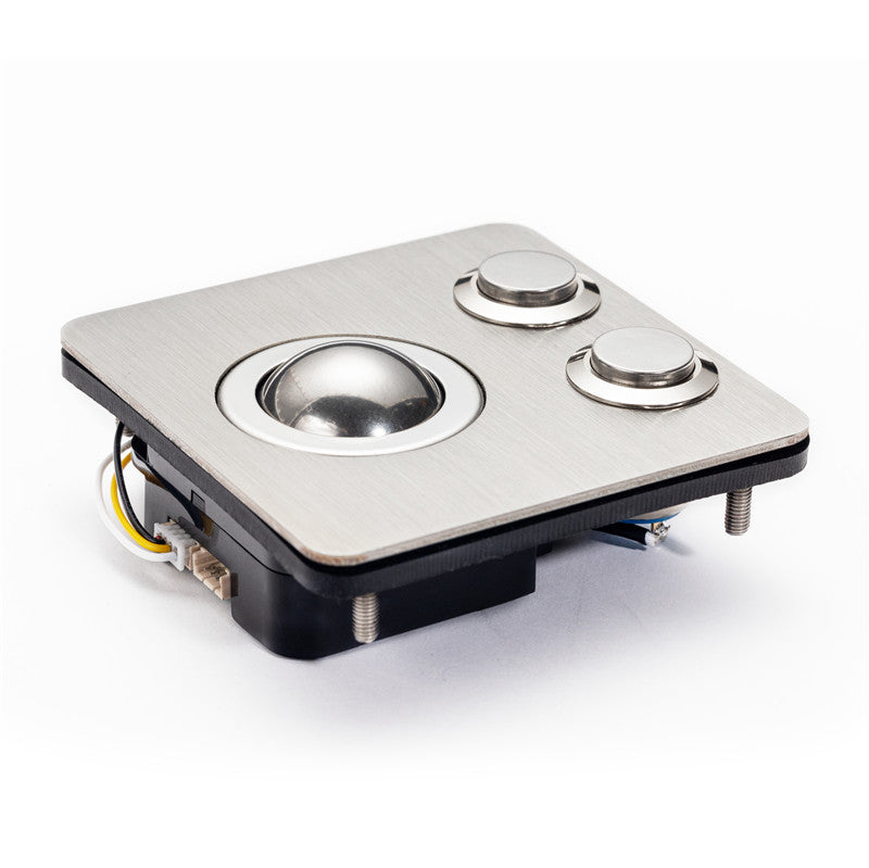 D-8338 Panel Mount Mini Stainless Steel Metal 25mm Trackball Mouse With Two Button