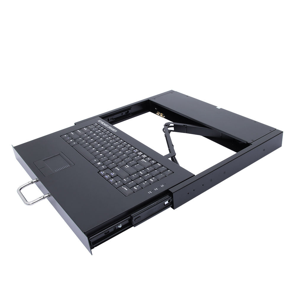 MKDN-19T Heavy-Duty Steel Housing 1U KVM Rackmount Keyboard Drawer Wth Built-in Touchpad