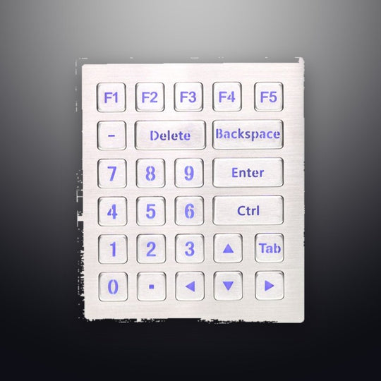 D-8223-1-BG 26 Keys Rugged Metal Keypad With Backlight For Industrial Control Equipment