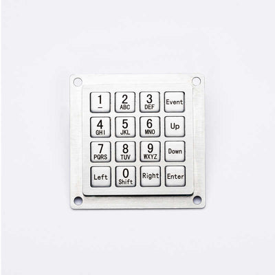 D-8291 IP54 Waterproof Access control ATM Terminal Vending Machine 4X4 Stainless Steel Industrial Numeric Metal Keypad