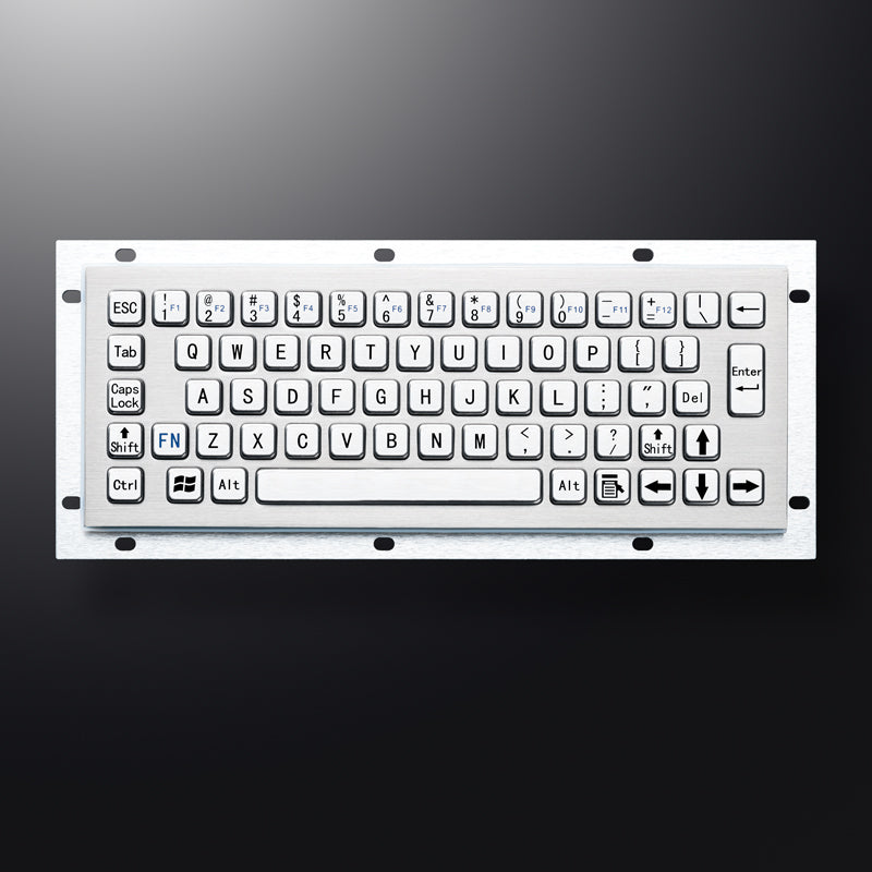 D-8656 Mini 65 key Industrial Computer Waterproof Stainless Steel Metal keyboard