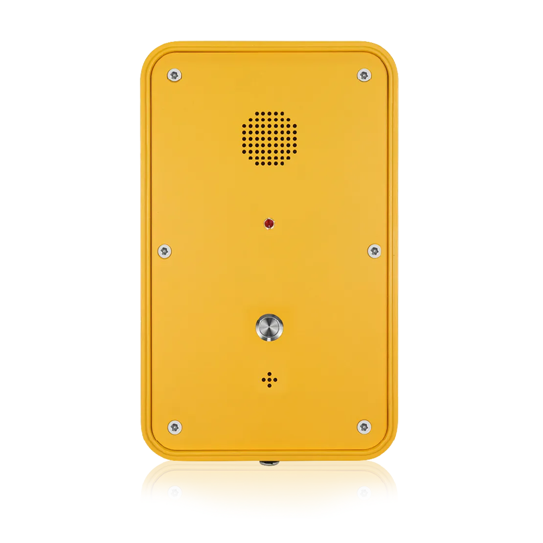 Hands-free weatherproof telephone without a door