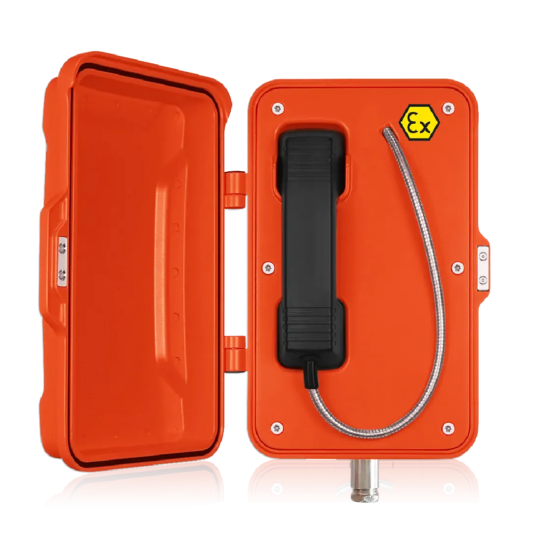 Explosion-proof hot line telephone with door